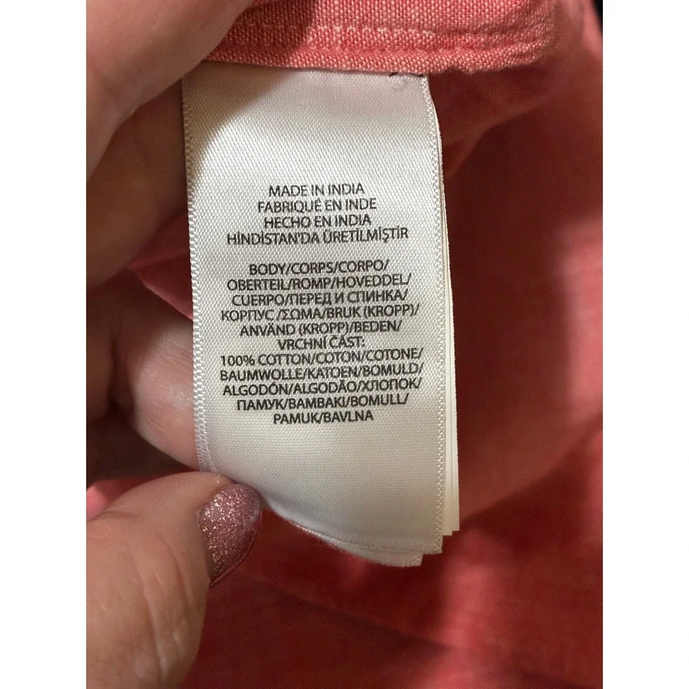 Polo Ralph Lauren Mens XXL Classic Fit Coral Pink Cotton Button Down Shirt Logo